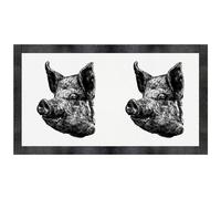 Azeeda 'Pig Portrait' Pet Feeding Mat (PM00034454)
