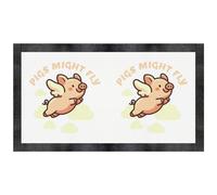 Azeeda 'Pigs Might Fly' Pet Feeding Mat (PM00033794)