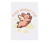 Azeeda 'Pigs Might Fly' Temporary Tattoo - Water Resistant, Skin-Safe, Non-Toxic Transfer (TO00093465)