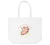 Azeeda 'Pigs Might Fly' Tote Shopping Bag For Life (BG00087113)