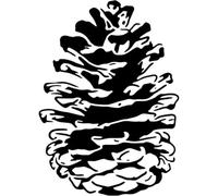 Azeeda 'Pine Cone' Reusable Stencil - Durable Decorative Template for Painting and Spraying on Walls, Tiles, Wood, Fabric & Craft Projects - L (A4) (WS00057207)