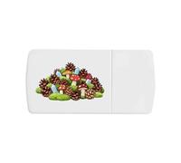 Azeeda 'Pinecones, Crystals & Mushrooms' Pill Box with Tablet Splitter (PI00044168)