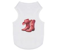 Azeeda 'Pink Heart Cowboy Boots' Pet Dog/Cat T-Shirt, S (PT00169109)