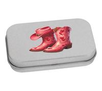 Azeeda 'Pink Heart Cowboy Boots' Storage Tin - 80mm (TT00301745)