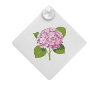 Azeeda 'Pink Hydrangea' Suction Cup Car Window Sign (CG00037354)