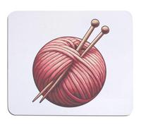 Azeeda 'Pink Knitting Wool' Mouse Mat/Desk Pad (MO00048572)