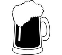 Azeeda 'Pint of Beer' Reusable Stencil - Durable Decorative Template for Painting and Spraying on Walls, Tiles, Wood, Fabric & Craft Projects - S (A6) (WS00066081)
