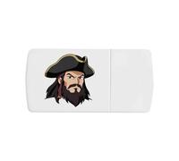 Azeeda 'Pirate Captain Head' Pill Box with Tablet Splitter (PI00041451)