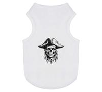 Azeeda 'Pirate Captain Skull and Hat' Pet Dog/Cat T-Shirt, L (PT00180179)