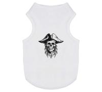 Azeeda 'Pirate Captain Skull and Hat' Pet Dog/Cat T-Shirt, S (PT00180177)