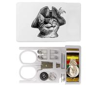 Azeeda 'Pirate Cat Smiling' Mini Travel Sewing Kit (SE00048472)