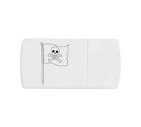 Azeeda 'Pirate Flag' Pill Box with Tablet Splitter (PI00038325)