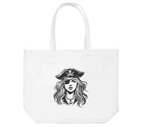 Azeeda 'Pirate Girl' Tote Shopping Bag For Life (BG00081468)