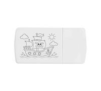 Azeeda 'Pirate Ship Outline' Pill Box with Splitter (PI00044454)