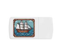 Azeeda 'Pirate Ship' Pill Box with Tablet Splitter (PI00042729)