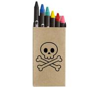 Azeeda 'Pirate Skull and Crossbones' Coloured Crayon Set (CY00038200)