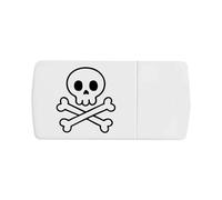 Azeeda 'Pirate Skull and Crossbones' Pill Box with Tablet Splitter (PI00038321)