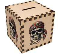 Azeeda 'Pirate Skull With Bandana' Money Box/Piggy Bank (MB00110293)