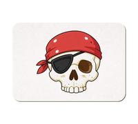 Azeeda 'Pirate Skull with Eyepatch' Rectangular Fridge Magnet - Decorative Refrigerator & Whiteboard Magnet for Home, Kitchen or Office - 70mm x 49mm (FM00064207)