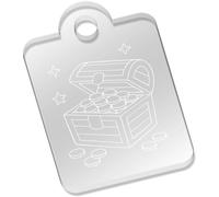 Azeeda 'Pirate Treasure Chest' Acrylic Keyring - S (AK00093242)