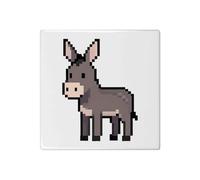 Azeeda 'Pixel Art Donkey' 108mm Square Ceramic Tile (TD00041173)