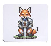 Azeeda 'Pixel Art Fox Knight' Mouse Mat/Desk Pad (MO00046785)