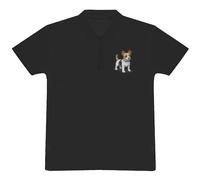 Azeeda 'Pixel Art Jack Russell Dog' Adult Polo Shirt/T-Shirt (L, Black) (PL00242141)