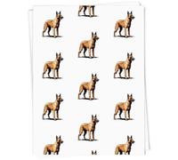 Azeeda 'Pixel Belgian Malinois' Gift Wrap Paper (GI00129425) | 91cm x 61cm Gift Wrap for Birthdays, Christmas and Special Occasions