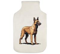 Azeeda 'Pixel Style Belgian Malinois Dog' Hot Water Bottle Cover (HW00047512)