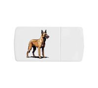 Azeeda 'Pixel Style Belgian Malinois Dog' Pill Box with Tablet Splitter (PI00040996)