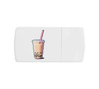 Azeeda 'Pixel Style Bubble Tea' Pill Box with Tablet Splitter (PI00041717)