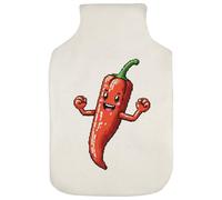 Azeeda 'Pixel Style Dancing Chilli' Hot Water Bottle Cover (HW00047430)