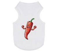 Azeeda 'Pixel Style Dancing Chilli' Pet Dog/Cat T-Shirt, L (PT00178051)