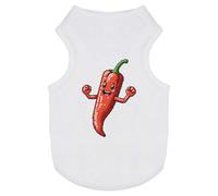 Azeeda 'Pixel Style Dancing Chilli' Pet Dog/Cat T-Shirt, XS (PT00178048)