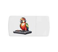 Azeeda 'Pixel Style DJ Parrot' Pill Box with Tablet Splitter (PI00041653)