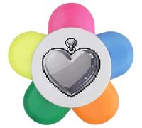 Azeeda 'Pixel Style Heart-Shaped Pendant' Flower Shape Highlighter Pen (HL00045296)