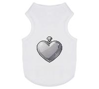 Azeeda 'Pixel Style Heart-Shaped Pendant' Pet Dog/Cat T-Shirt, L (PT00180647)