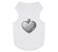 Azeeda 'Pixel Style Heart-Shaped Pendant' Pet Dog/Cat T-Shirt, XS (PT00180644)