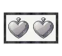 Azeeda 'Pixel Style Heart-Shaped Pendant' Pet Feeding Mat (PM00036449)