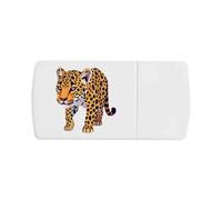 Azeeda 'Pixel Style Leopard' Pill Box with Tablet Splitter (PI00042492)