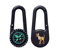 Azeeda 'Pixel Style Savannah Cat' Compass Keyring (KC00044436)