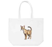 Azeeda 'Pixel Style Savannah Cat' Tote Shopping Bag For Life (BG00089625)