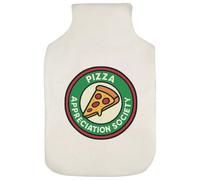 Azeeda 'Pizza Appreciation Society' Hot Water Bottle Cover (HW00043948)
