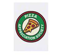 Azeeda 'Pizza Appreciation Society' Temporary Tattoo - Water Resistant, Skin-Safe, Non-Toxic Transfer (TO00090505)
