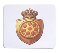 Azeeda 'Pizza Shield Emblem' Mouse Mat/Desk Pad (MO00049516)