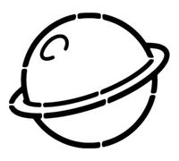 Azeeda 'Planet' Reusable Stencil - Durable Decorative Template for Painting and Spraying on Walls, Tiles, Wood, Fabric & Craft Projects - M (A5) (WS00082621)