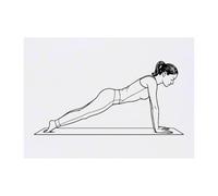 Azeeda 'Plank Yoga Pose' Temporary Tattoo - A6 (TO00099601)