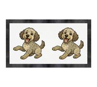 Azeeda 'Playful Merle Coat Cockapoo' Pet Feeding Mat (PM00038916)