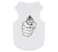 Azeeda 'Point Blank' Pet Dog/Cat T-Shirt, S (PT00185853)
