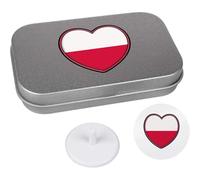 Azeeda 'Poland Flag Heart' Golf Markers Gift Set (GO00074761)